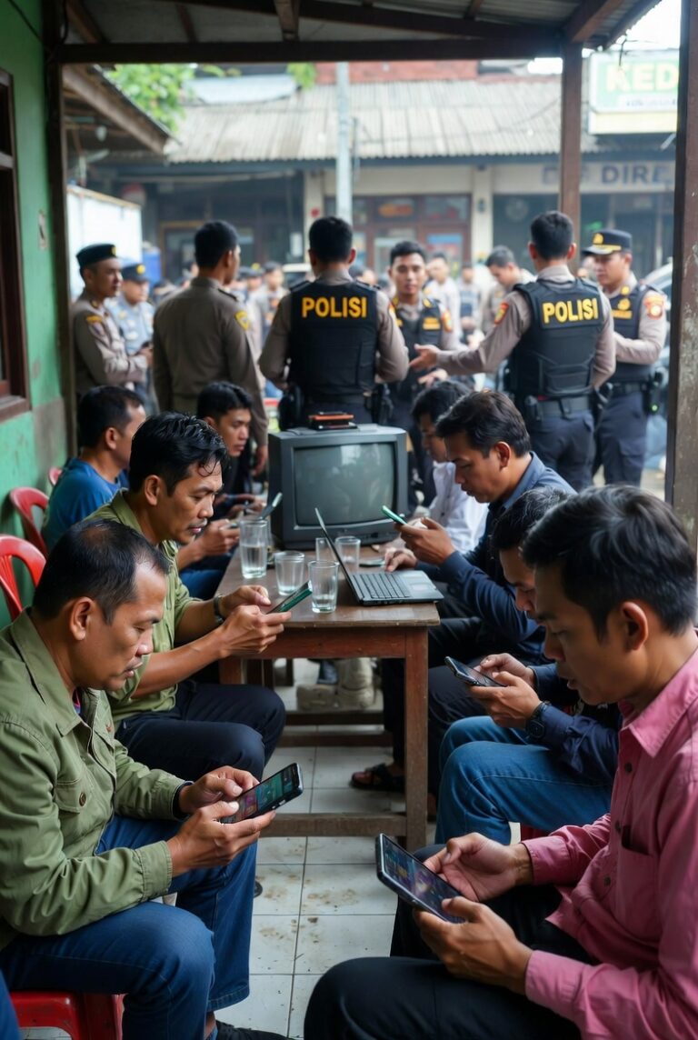 Polres Kediri Kota Gerebek Warung Kopi, 3 Pelaku Judi Slot Online Diamankan dalam Operasi Pekat Semeru 2026
